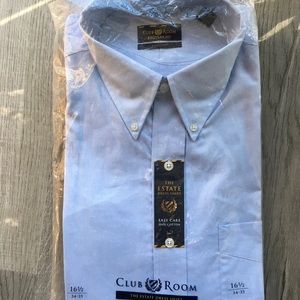 Club Room Regular Fit 100% Pinpoint Cotton Dress Shirt (16 1/2; 34-45)